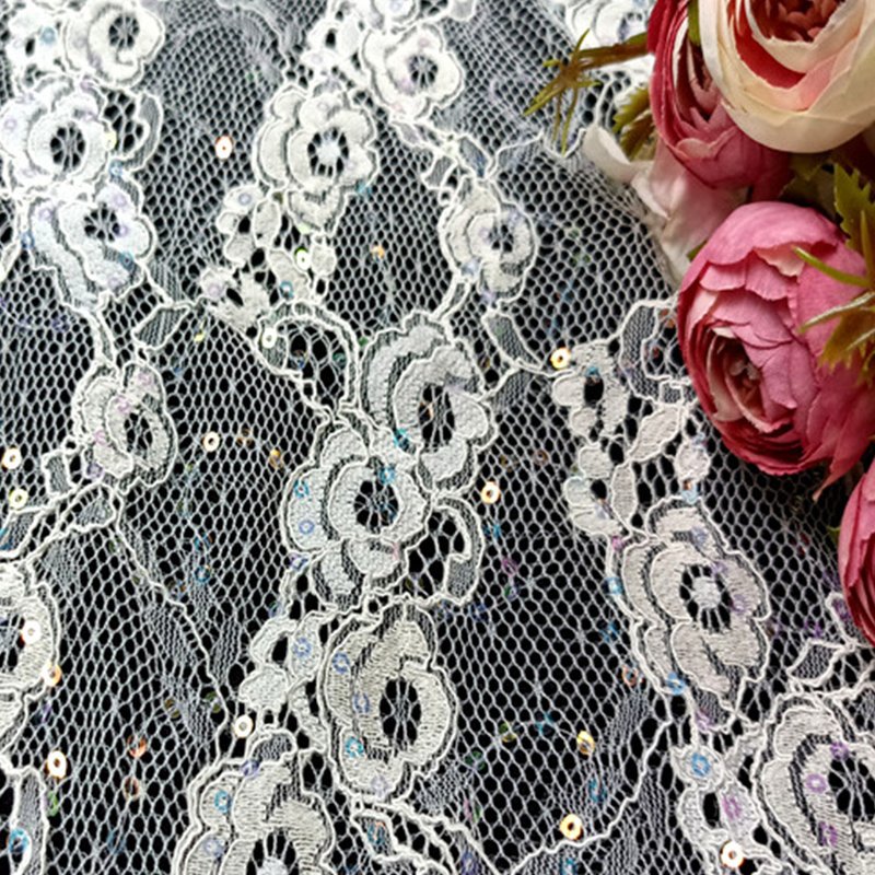 Sequin Women's Lace Trim Lace Fabric for Women's Wear Wholesale Suppli 6